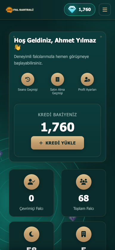 Fal Santrali Mobil Uygulama